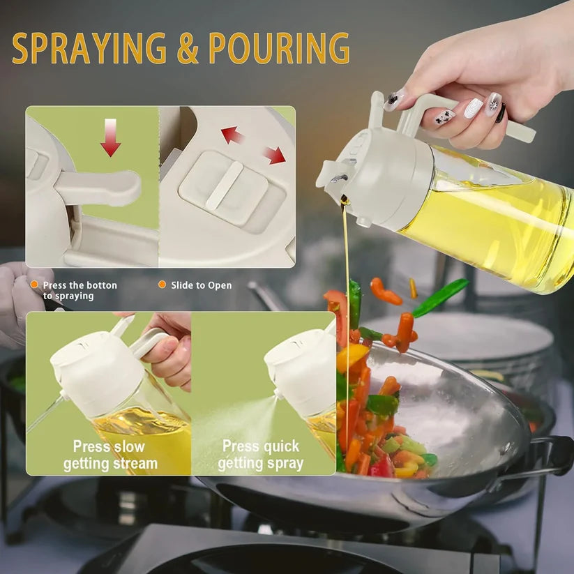 2-in-1 Glass Oil Sprayer and Dispenser Bottle- FYNESOL™