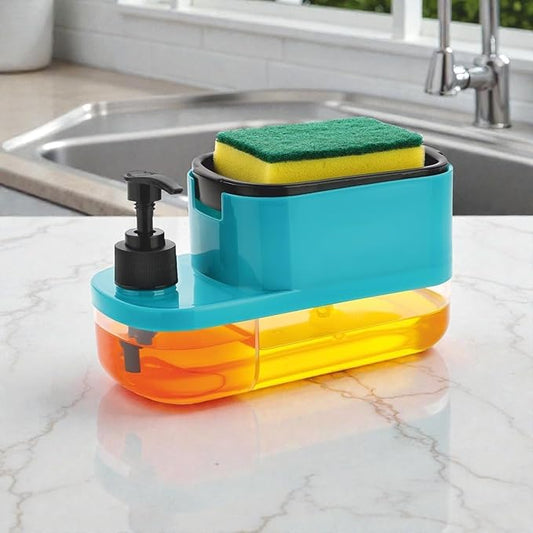 3 in 1 Dish Soap Pump Dispenser with Sponge Holder- FYNESOL™