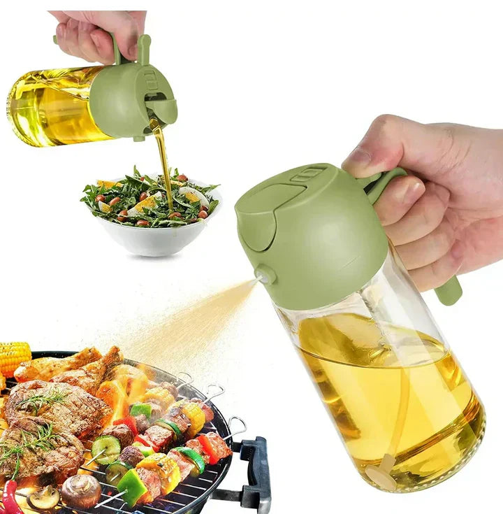 2-in-1 Glass Oil Sprayer and Dispenser Bottle- FYNESOL™